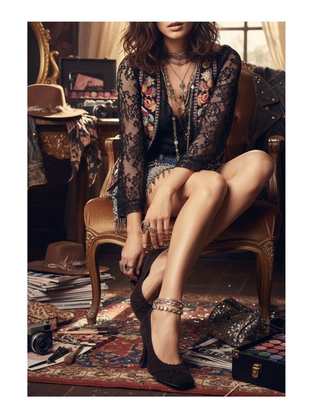 Chie Mihara ❁ Artisanal Scallop Low Heels Pumps ❁ Choc Brown Suede ❁ 35.5 5.5M ❁